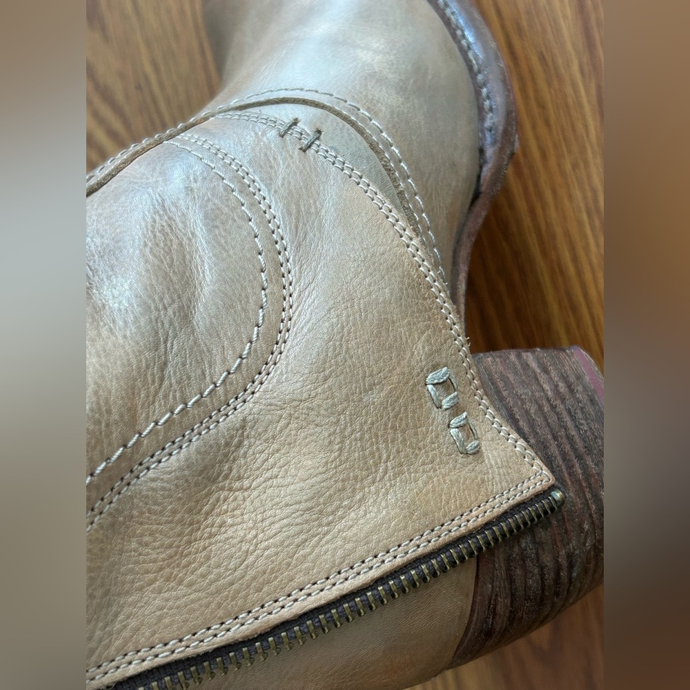 Bed Stu Iris Light Tan Leather Ankle Boots Size 8 - Picture 10 of 16